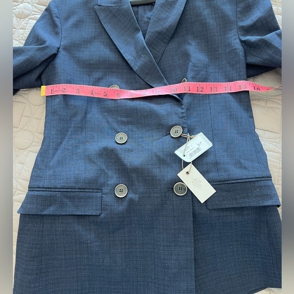 Eleventy Femme Wool Blend Double Breasted Suit Jacket Size US 2 - Picture 12 of 16